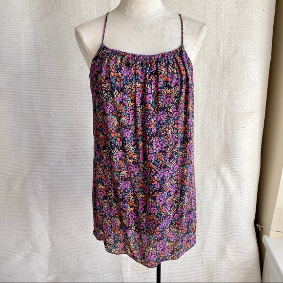 Parker Silk Sleeveless Floral Print Mini Dress - Picture 8 of 8